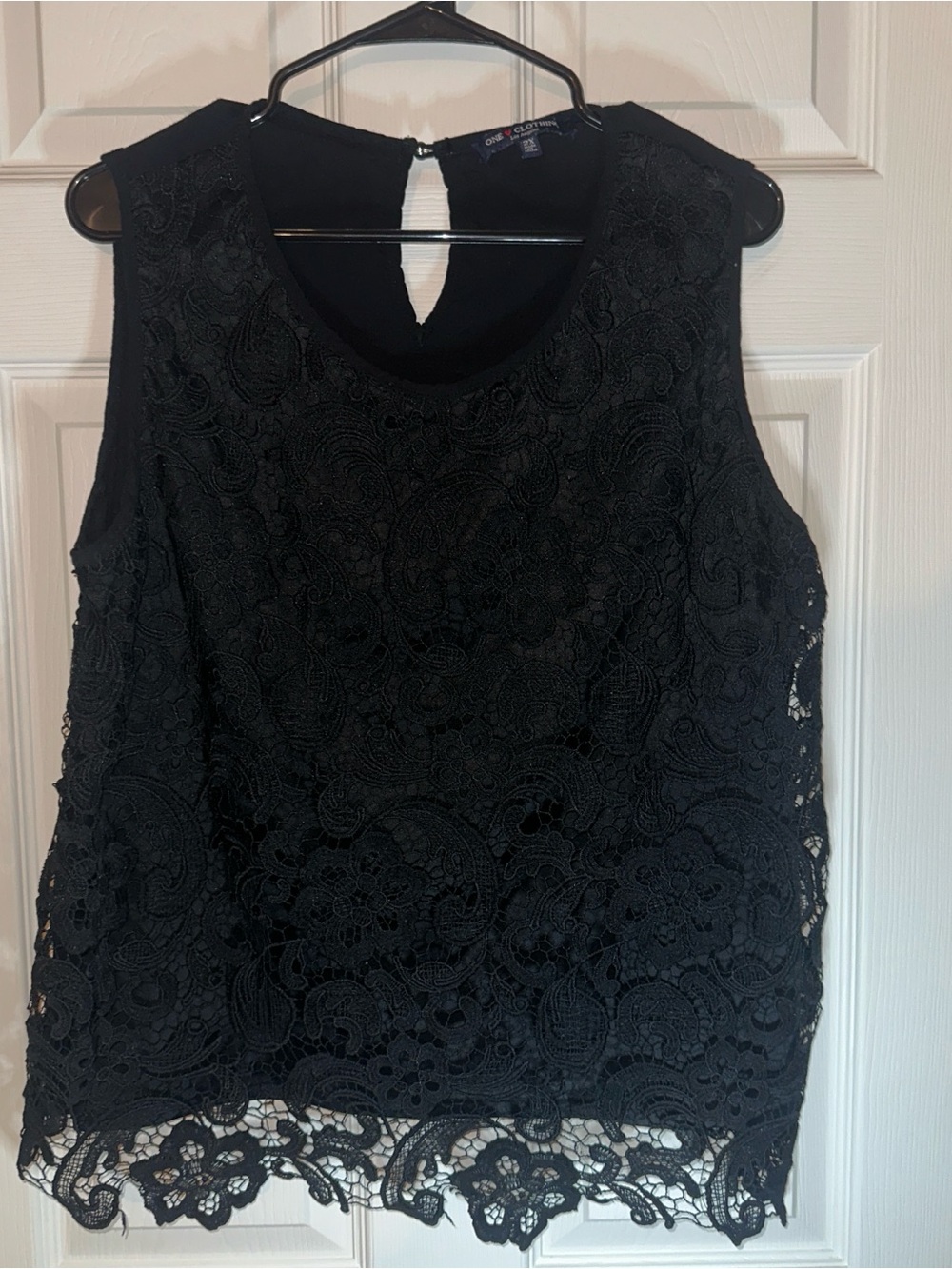 One ❤️ Clothing| Lace Sleeveless Camisole| 2X| Black